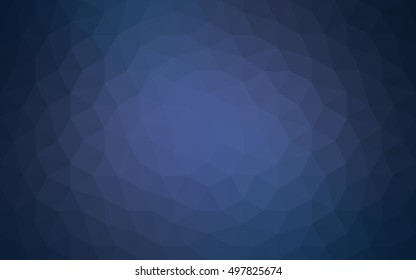 Blue polygonal illustration, which consist of triangles. Geometric background in Origami style with gradient. Triangular design for your business.