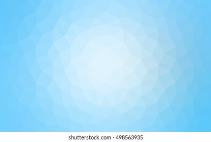 Blue polygonal illustration, which consist of triangles. Geometric background in Origami style with gradient. Triangular design for your business.