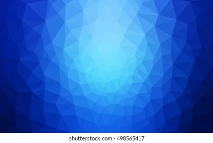 Blue polygonal illustration, which consist of triangles. Geometric background in Origami style with gradient. Triangular design for your business.