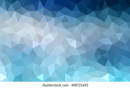 Blue polygonal illustration, which consist of triangles. Geometric background in Origami style with gradient. Triangular design for your business.
