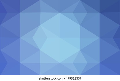 Blue polygonal illustration, which consist of triangles. Geometric background in Origami style with gradient. Triangular design for your business.
