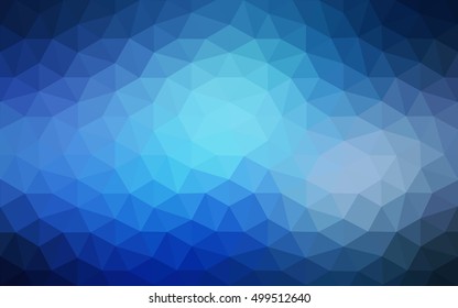 Blue polygonal illustration, which consist of triangles. Geometric background in Origami style with gradient. Triangular design for your business.