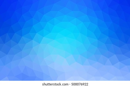 Blue polygonal illustration, which consist of triangles. Geometric background in Origami style with gradient. Triangular design for your business.