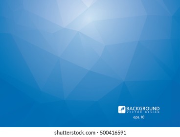 Blue polygonal illustration, which consist of triangles. Geometric background in Origami style with gradient.