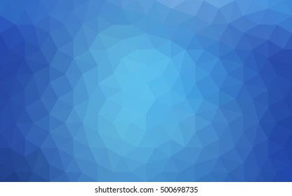 Blue polygonal illustration, which consist of triangles. Geometric background in Origami style with gradient. Triangular design for your business.