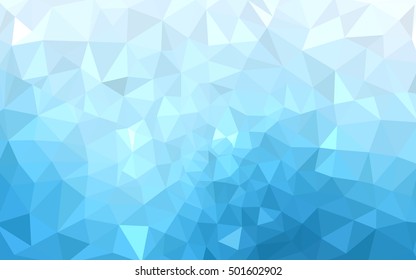 Blue polygonal illustration, which consist of triangles. Geometric background in Origami style with gradient. Triangular design for your business.
