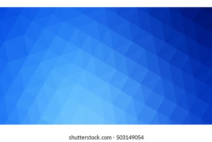 Blue polygonal illustration, which consist of triangles. Geometric background in Origami style with gradient. Triangular design for your business.