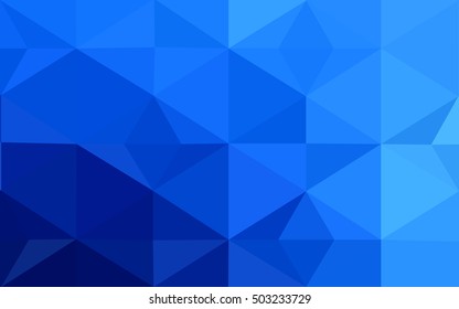 Blue polygonal illustration, which consist of triangles. Geometric background in Origami style with gradient. Triangular design for your business.