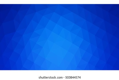 Blue polygonal illustration, which consist of triangles. Geometric background in Origami style with gradient. Triangular design for your business.