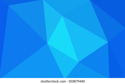 Blue polygonal illustration, which consist of triangles. Geometric background in Origami style with gradient. Triangular design for your business.