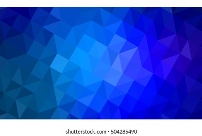 Blue polygonal illustration, which consist of triangles. Geometric background in Origami style with gradient. Triangular design for your business.