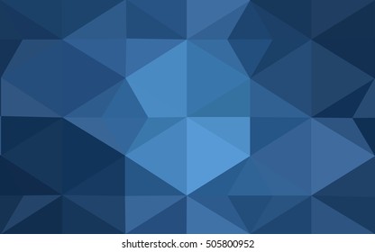 Blue polygonal illustration, which consist of triangles. Geometric background in Origami style with gradient. Triangular design for your business.