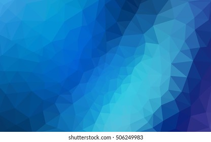 Blue polygonal illustration, which consist of triangles. Geometric background in Origami style with gradient. Triangular design for your business.