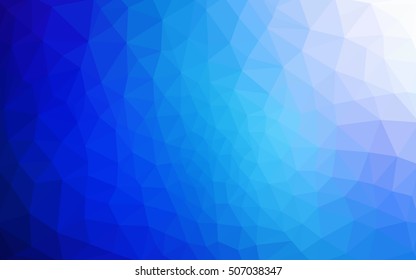 Blue polygonal illustration, which consist of triangles. Geometric background in Origami style with gradient. Triangular design for your business.