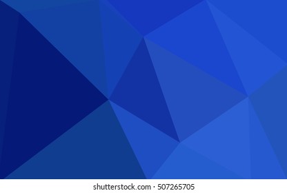 Blue polygonal illustration, which consist of triangles. Geometric background in Origami style with gradient. Triangular design for your business.