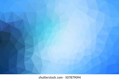 Blue polygonal illustration, which consist of triangles. Geometric background in Origami style with gradient. Triangular design for your business.