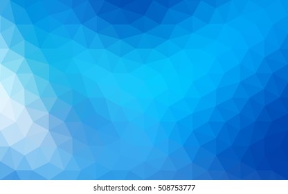 Blue polygonal illustration, which consist of triangles. Geometric background in Origami style with gradient. Triangular design for your business.