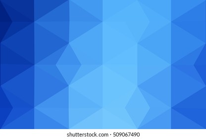Blue polygonal illustration, which consist of triangles. Geometric background in Origami style with gradient. Triangular design for your business.