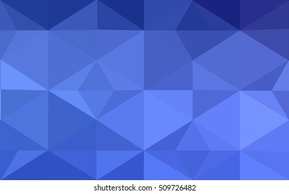 Blue polygonal illustration, which consist of triangles. Geometric background in Origami style with gradient. Triangular design for your business.