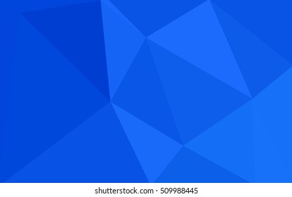 Blue polygonal illustration, which consist of triangles. Geometric background in Origami style with gradient. Triangular design for your business.