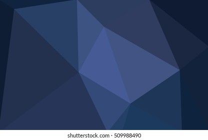 Blue polygonal illustration, which consist of triangles. Geometric background in Origami style with gradient. Triangular design for your business.