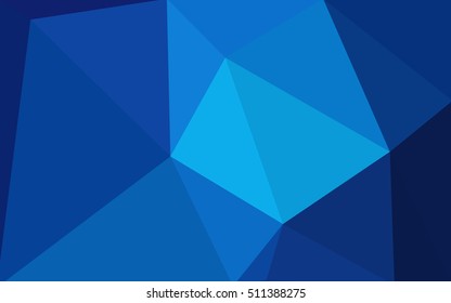 Blue polygonal illustration, which consist of triangles. Geometric background in Origami style with gradient. Triangular design for your business.