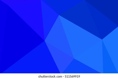 Blue polygonal illustration, which consist of triangles. Geometric background in Origami style with gradient. Triangular design for your business.
