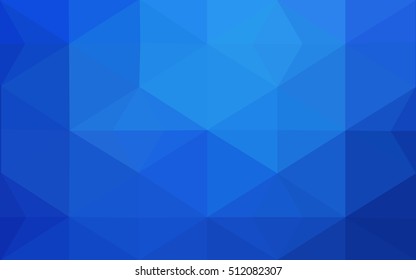 Blue polygonal illustration, which consist of triangles. Geometric background in Origami style with gradient. Triangular design for your business.