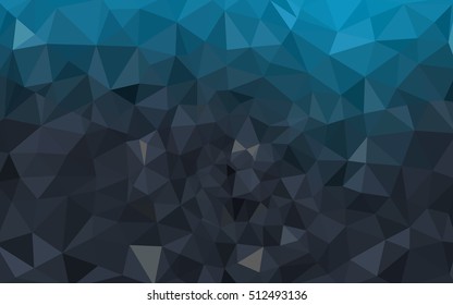 Blue polygonal illustration, which consist of triangles. Geometric background in Origami style with gradient. Triangular design for your business.