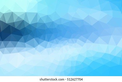 Blue polygonal illustration, which consist of triangles. Geometric background in Origami style with gradient. Triangular design for your business.