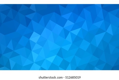 Blue polygonal illustration, which consist of triangles. Geometric background in Origami style with gradient. Triangular design for your business.
