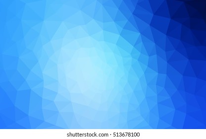 Blue polygonal illustration, which consist of triangles. Geometric background in Origami style with gradient. Triangular design for your business.