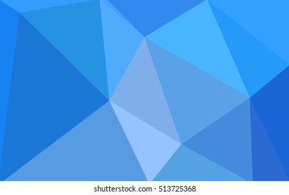 Blue polygonal illustration, which consist of triangles. Geometric background in Origami style with gradient. Triangular design for your business.