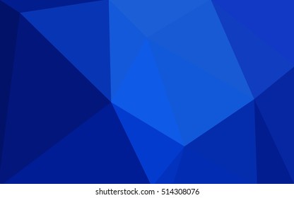 Blue polygonal illustration, which consist of triangles. Geometric background in Origami style with gradient. Triangular design for your business.