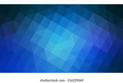Blue polygonal illustration, which consist of triangles. Geometric background in Origami style with gradient. Triangular design for your business.
