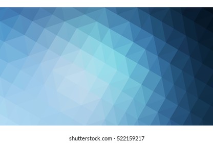 Blue polygonal illustration, which consist of triangles. Geometric background in Origami style with gradient. Triangular design for your business.