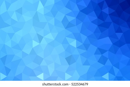 Blue polygonal illustration, which consist of triangles. Geometric background in Origami style with gradient. Triangular design for your business.