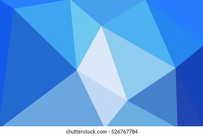 Blue polygonal illustration, which consist of triangles. Geometric background in Origami style with gradient. Triangular design for your business.