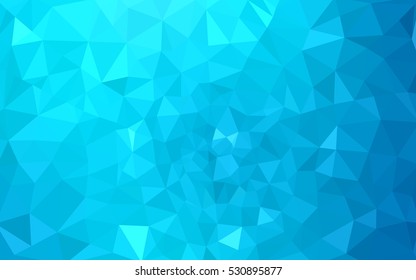 Blue polygonal illustration, which consist of triangles. Geometric background in Origami style with gradient. Triangular design for your business.