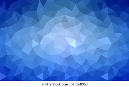 Blue polygonal illustration, which consist of triangles. Geometric background in Origami style with gradient. Triangular design for your business.