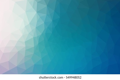Blue polygonal illustration, which consist of triangles. Geometric background in Origami style with gradient. Triangular design for your business.