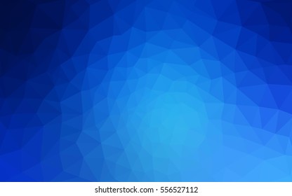 Blue polygonal illustration, which consist of triangles. Geometric background in Origami style with gradient. Triangular design for your business.