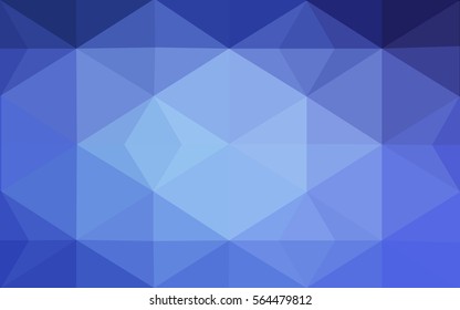 Blue polygonal illustration, which consist of triangles. Geometric background in Origami style with gradient. Triangular design for your business.