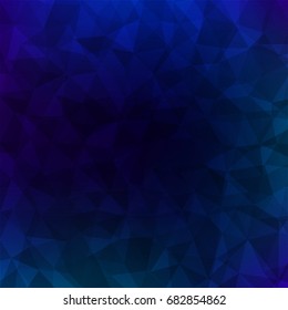 Blue polygonal illustration, which consist of triangles with dots. Triangular pattern for your business design. Geometric vector blurry background with triangle design.