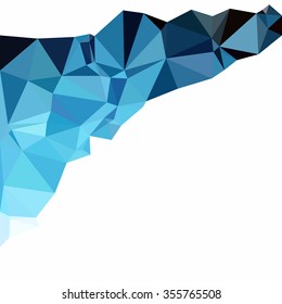 Blue Polygonal Mosaic Background