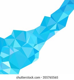 Blue Polygonal Mosaic Background