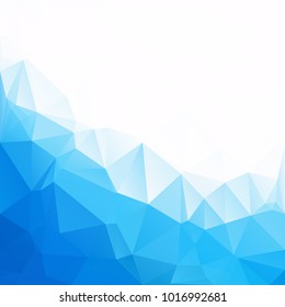 Blue Polygonal Mosaic Background, Creative Design Templates