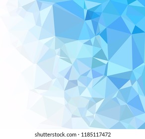 Blue Polygonal Mosaic Background, Creative Design Templates