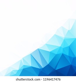 Blue Polygonal Mosaic Background, Creative Design Templates
