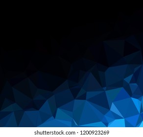 Blue Polygonal Mosaic Background, Creative Design Templates